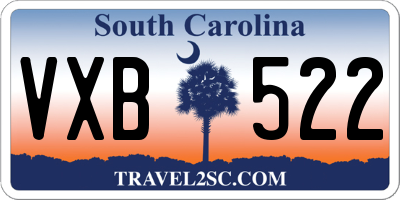 SC license plate VXB522