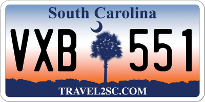 SC license plate VXB551