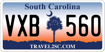 SC license plate VXB560