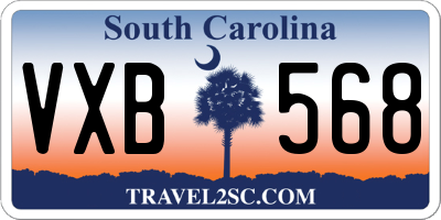 SC license plate VXB568