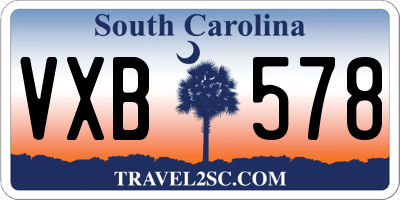 SC license plate VXB578