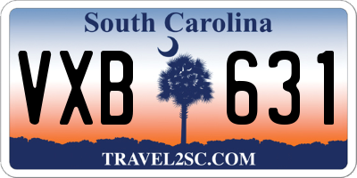 SC license plate VXB631