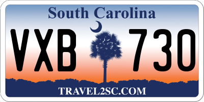 SC license plate VXB730