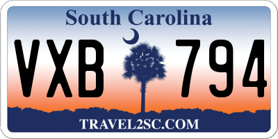 SC license plate VXB794