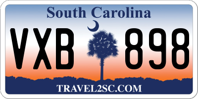 SC license plate VXB898
