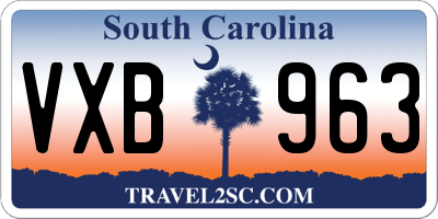 SC license plate VXB963