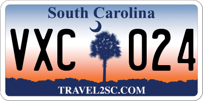 SC license plate VXC024