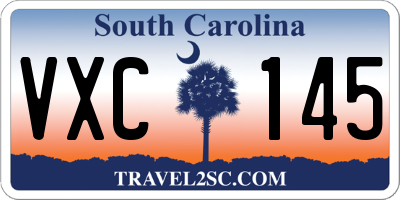 SC license plate VXC145