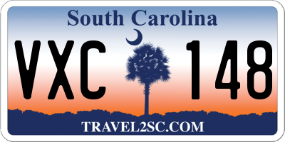 SC license plate VXC148