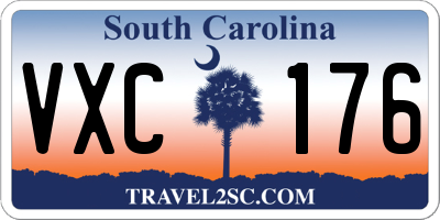 SC license plate VXC176