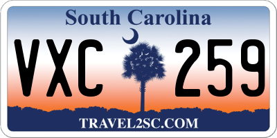 SC license plate VXC259