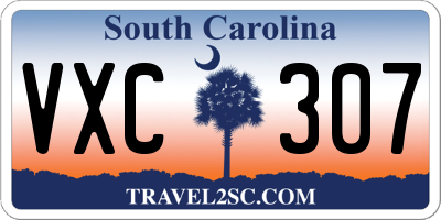 SC license plate VXC307