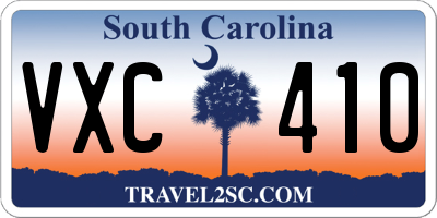 SC license plate VXC410