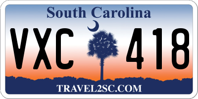SC license plate VXC418