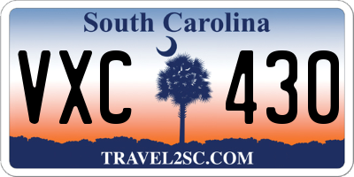 SC license plate VXC430