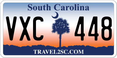 SC license plate VXC448