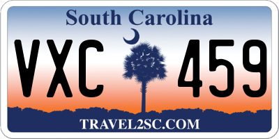 SC license plate VXC459