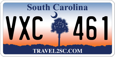 SC license plate VXC461