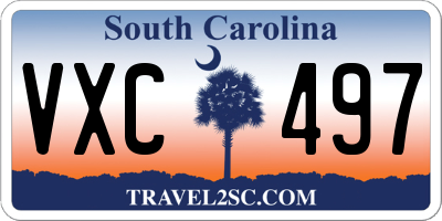 SC license plate VXC497