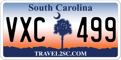 SC license plate VXC499