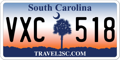 SC license plate VXC518