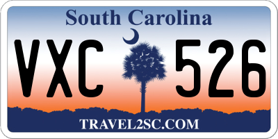 SC license plate VXC526
