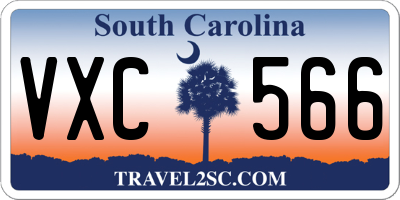 SC license plate VXC566