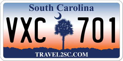 SC license plate VXC701