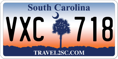 SC license plate VXC718