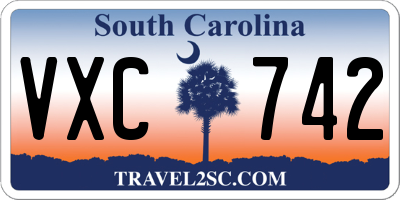 SC license plate VXC742