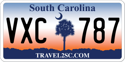 SC license plate VXC787