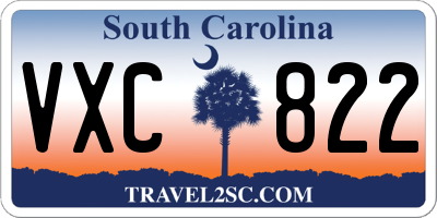 SC license plate VXC822