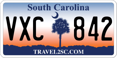 SC license plate VXC842