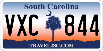 SC license plate VXC844