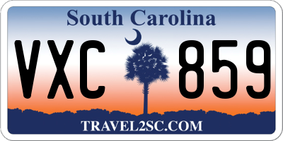 SC license plate VXC859