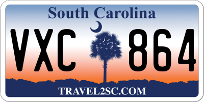 SC license plate VXC864
