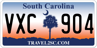 SC license plate VXC904