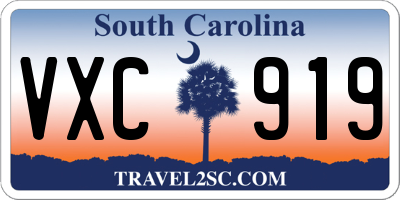 SC license plate VXC919