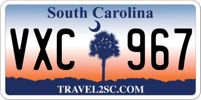 SC license plate VXC967