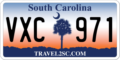 SC license plate VXC971