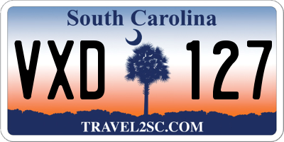 SC license plate VXD127