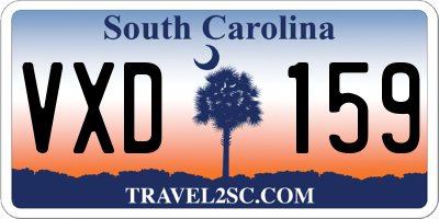 SC license plate VXD159