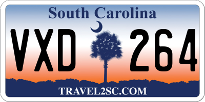SC license plate VXD264