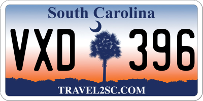 SC license plate VXD396