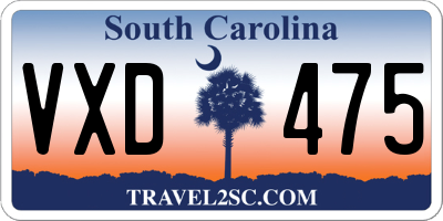 SC license plate VXD475