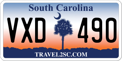 SC license plate VXD490