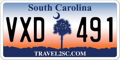 SC license plate VXD491
