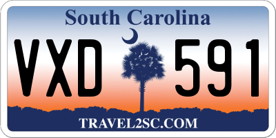 SC license plate VXD591