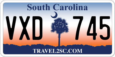 SC license plate VXD745