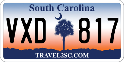 SC license plate VXD817
